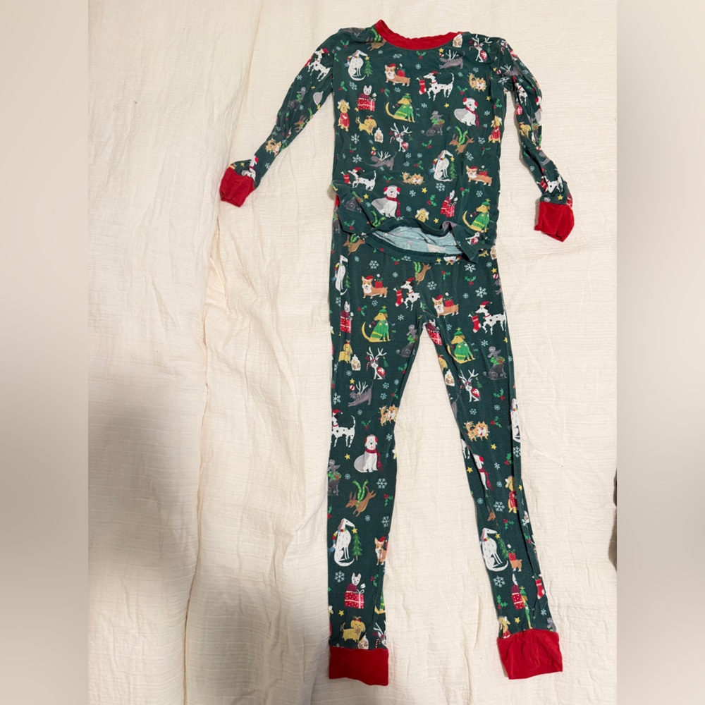 Little Sleepies Christmas Dog pajamas size 7/8